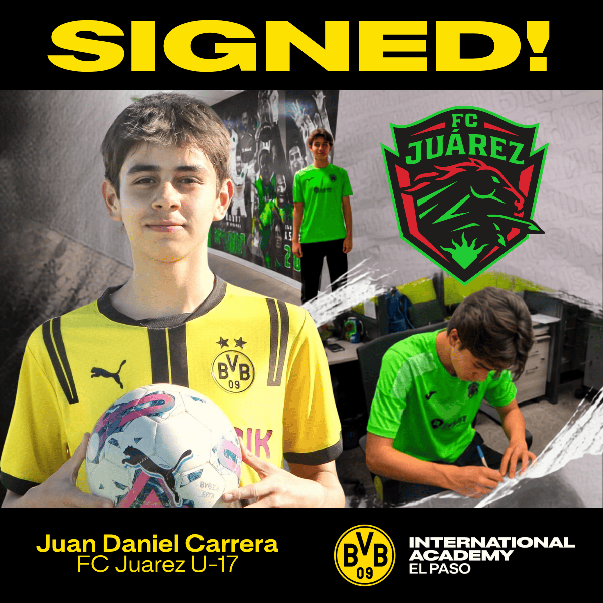 BVBIA El Paso Player Juan Daniel Carrera Miranda Signs with FC Juárez